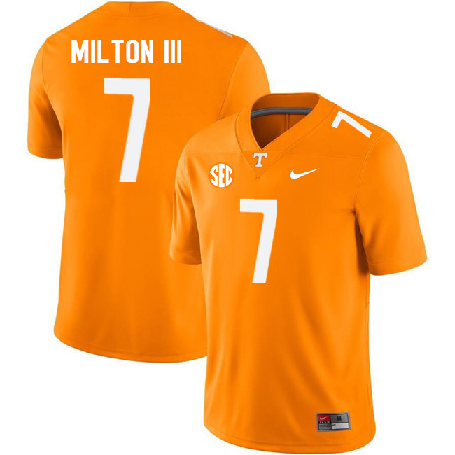 Men #7 Joe Milton III Tennessee Volunteers College Football Jerseys Stitched Sale-Orange